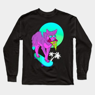 Nightshift Retrowave Coyote Long Sleeve T-Shirt